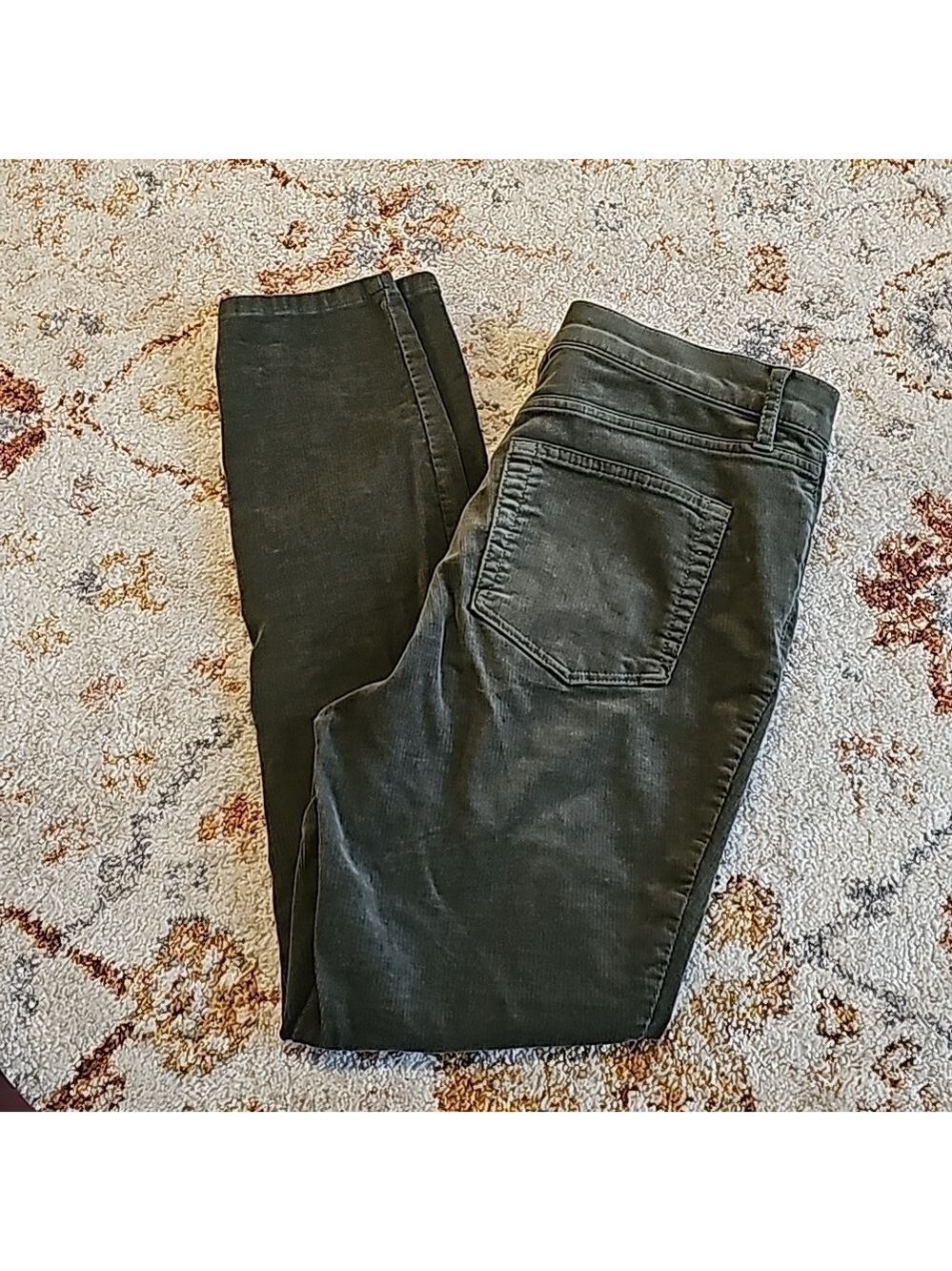 Loft Green Stretch Skinny Cords